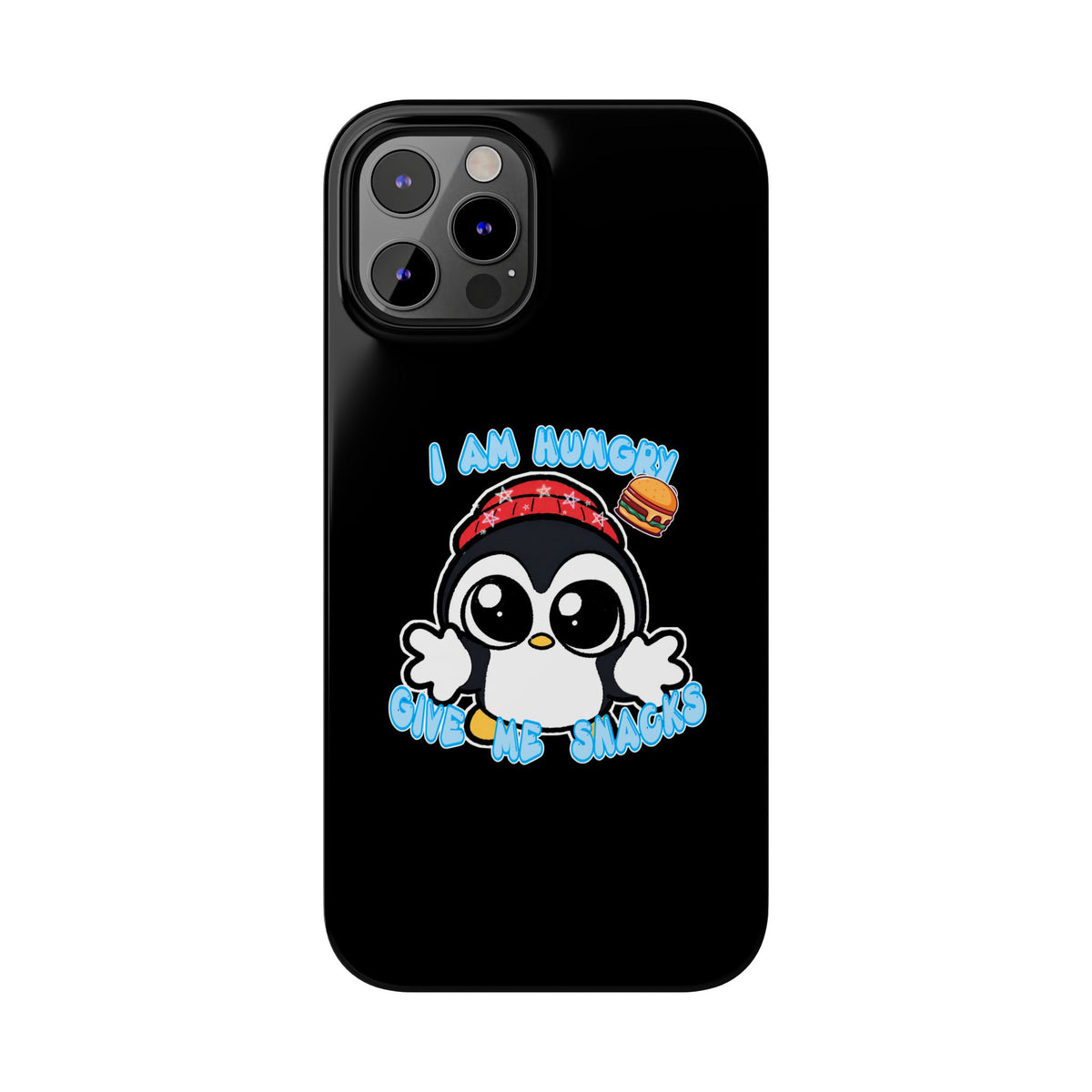 Give Me Snacks Phone Case Black