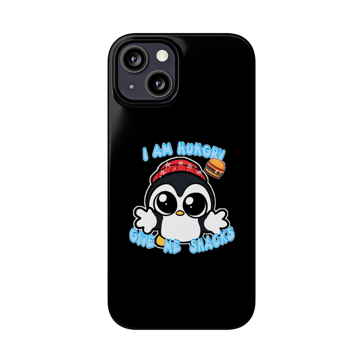 Give Me Snacks Phone Case Black