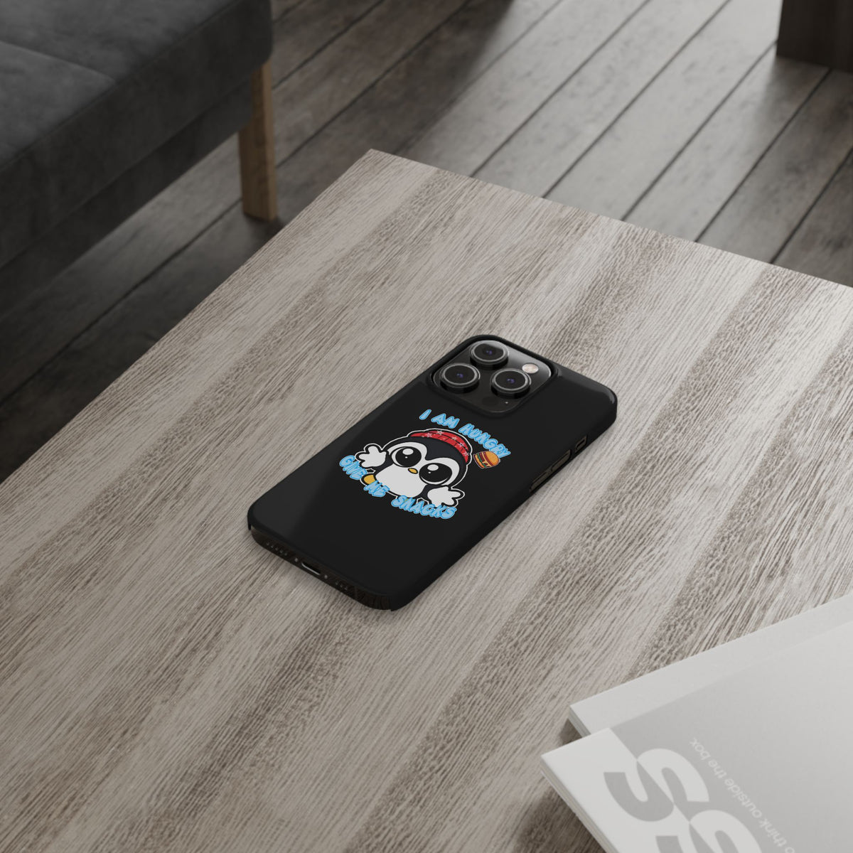 Give Me Snacks Phone Case Black