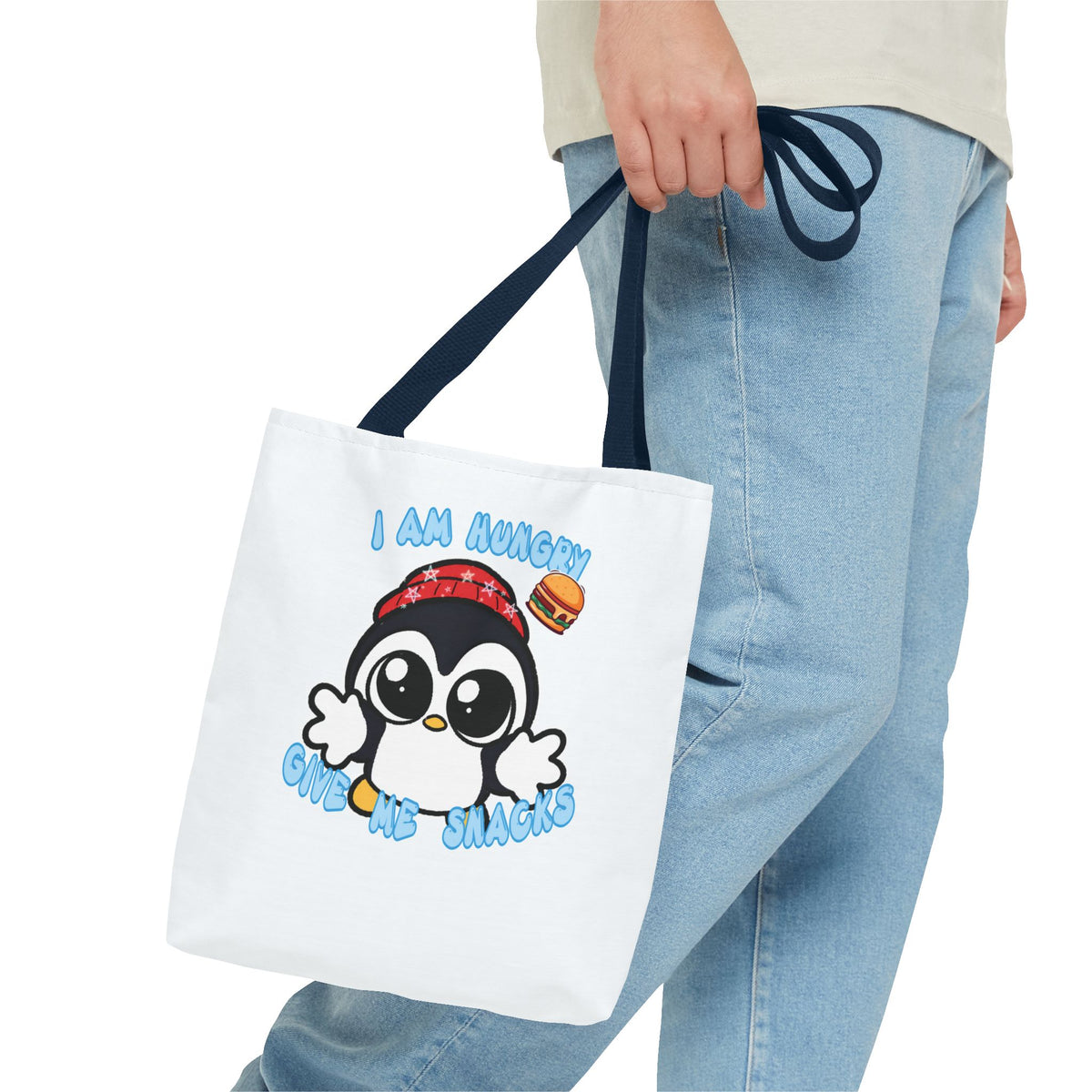 Give Me Snacks Tote Bag - White