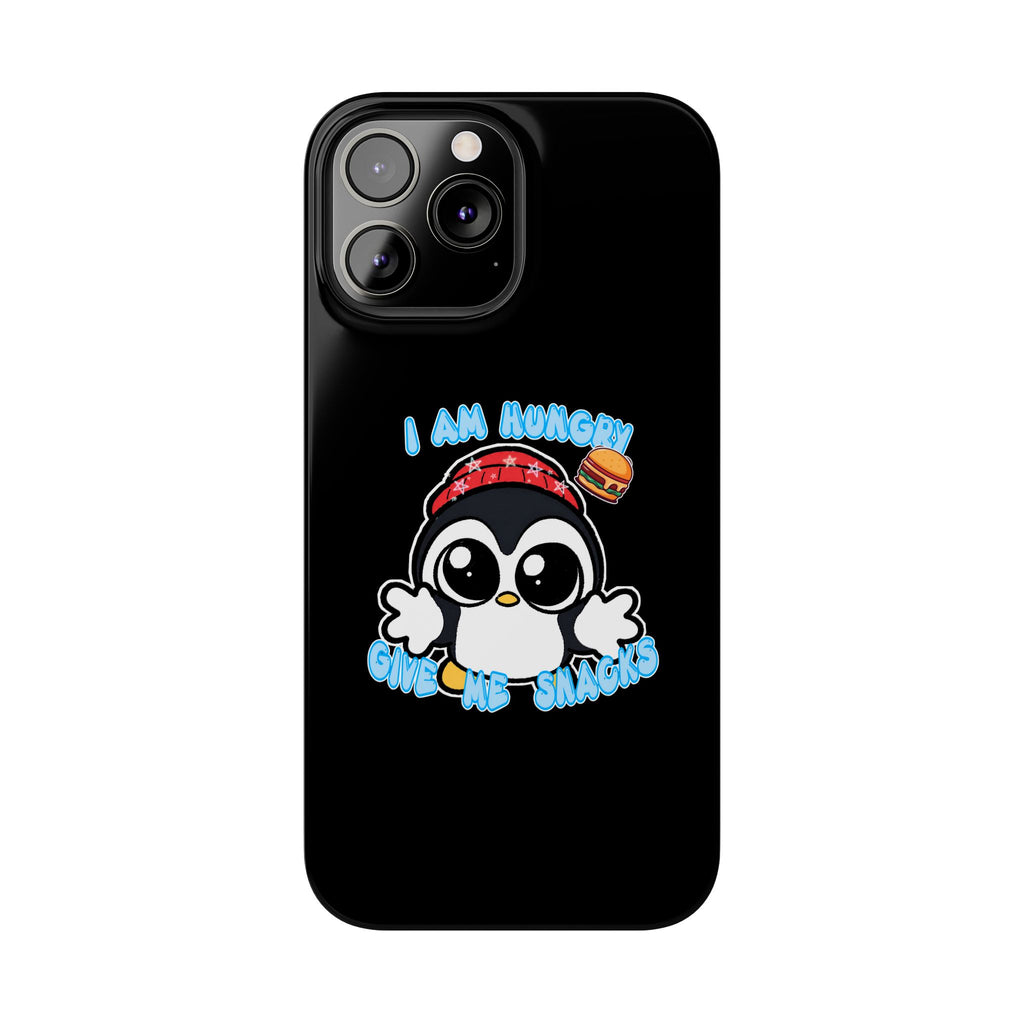 Give Me Snacks Phone Case Black