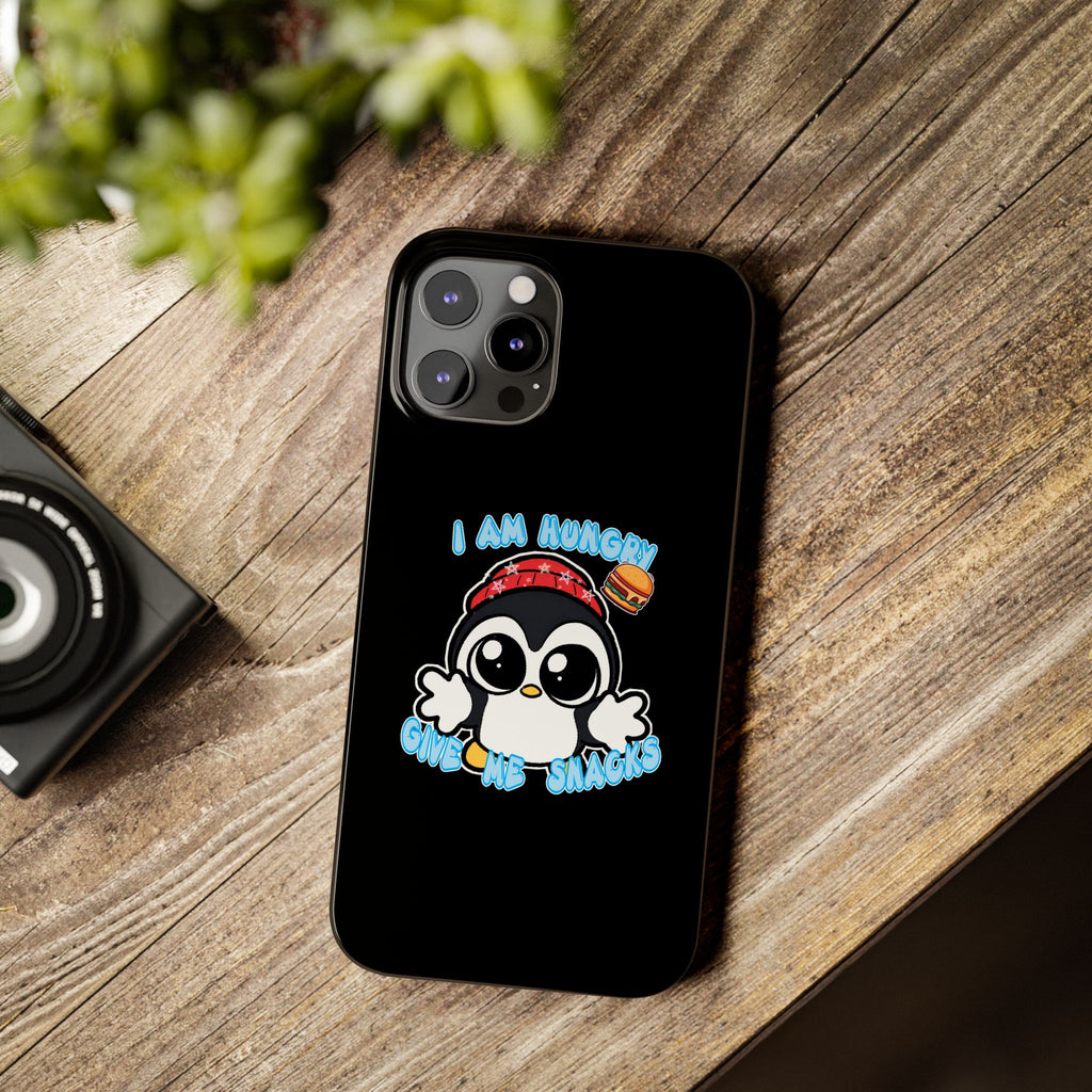 Give Me Snacks Phone Case Black