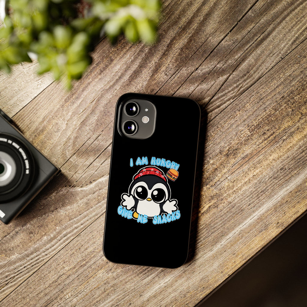 Give Me Snacks Phone Case Black