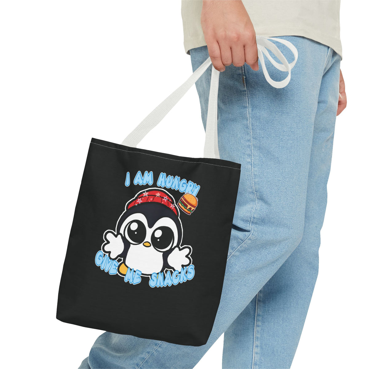Give Me Snacks Tote Bag - Black