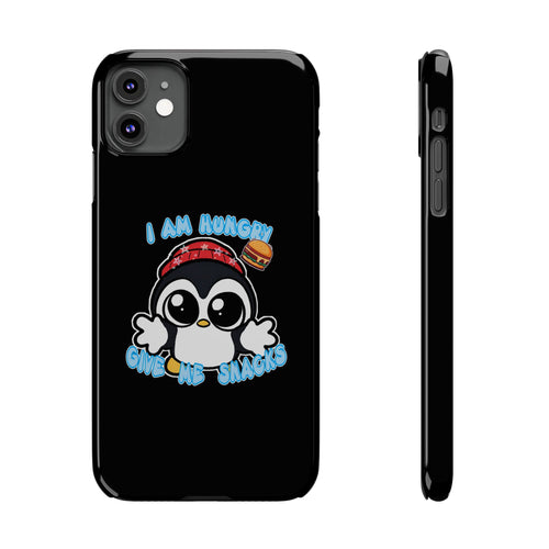 Give Me Snacks Phone Case Black