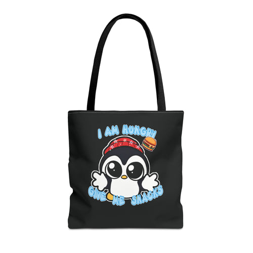 Give Me Snacks Tote Bag - Black