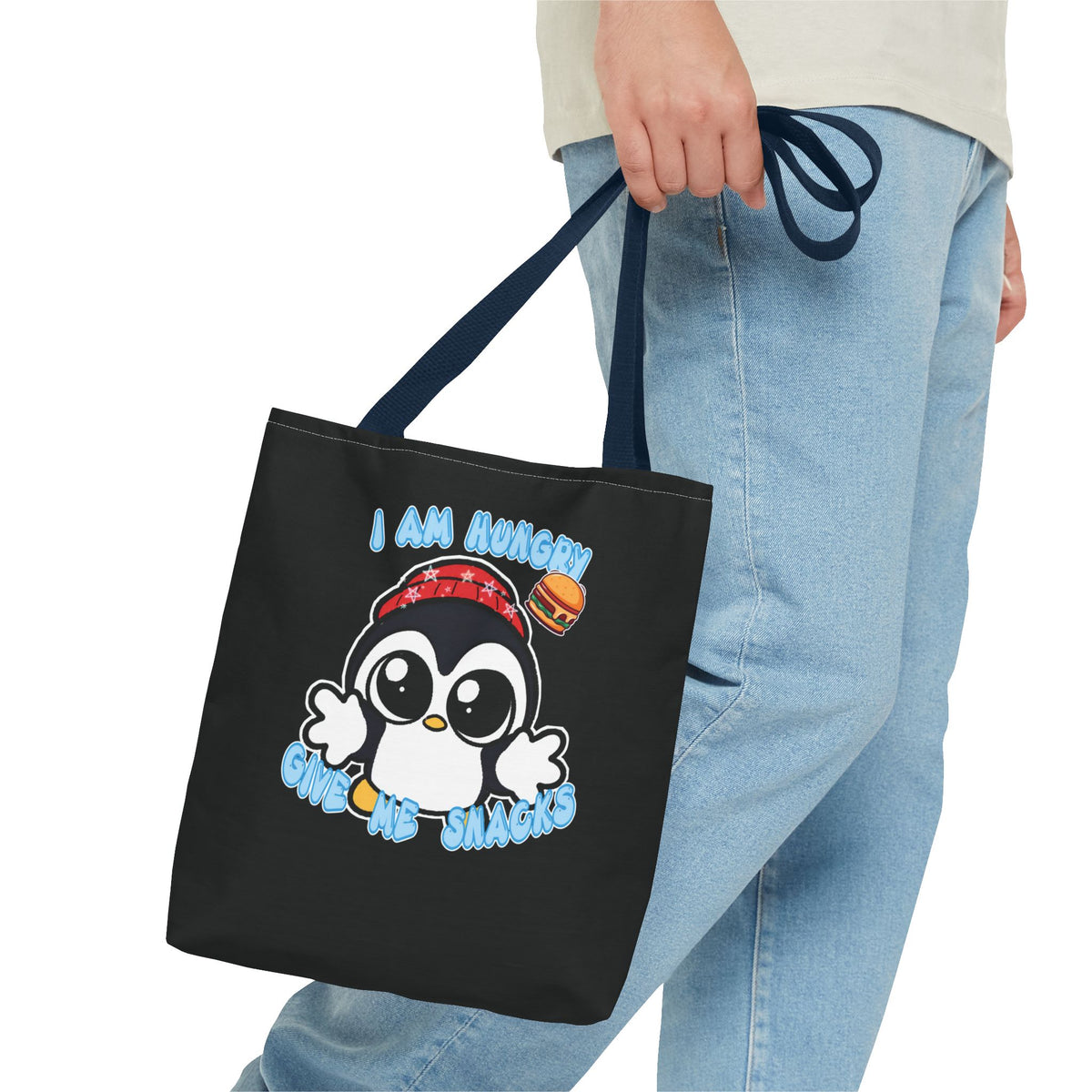 Give Me Snacks Tote Bag - Black