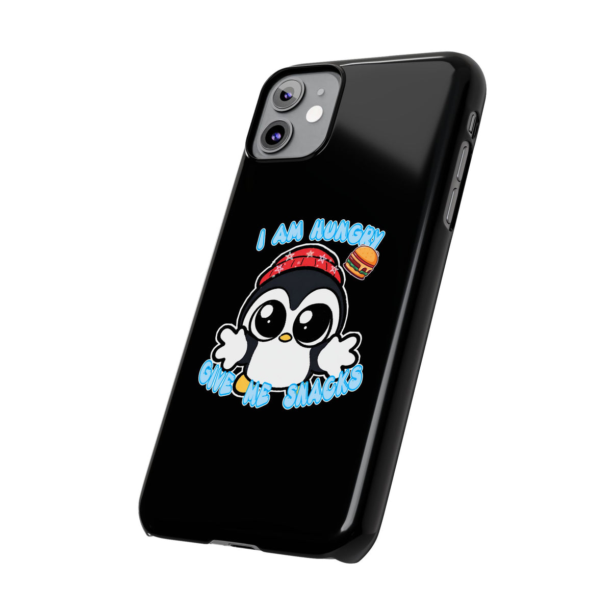 Give Me Snacks Phone Case Black