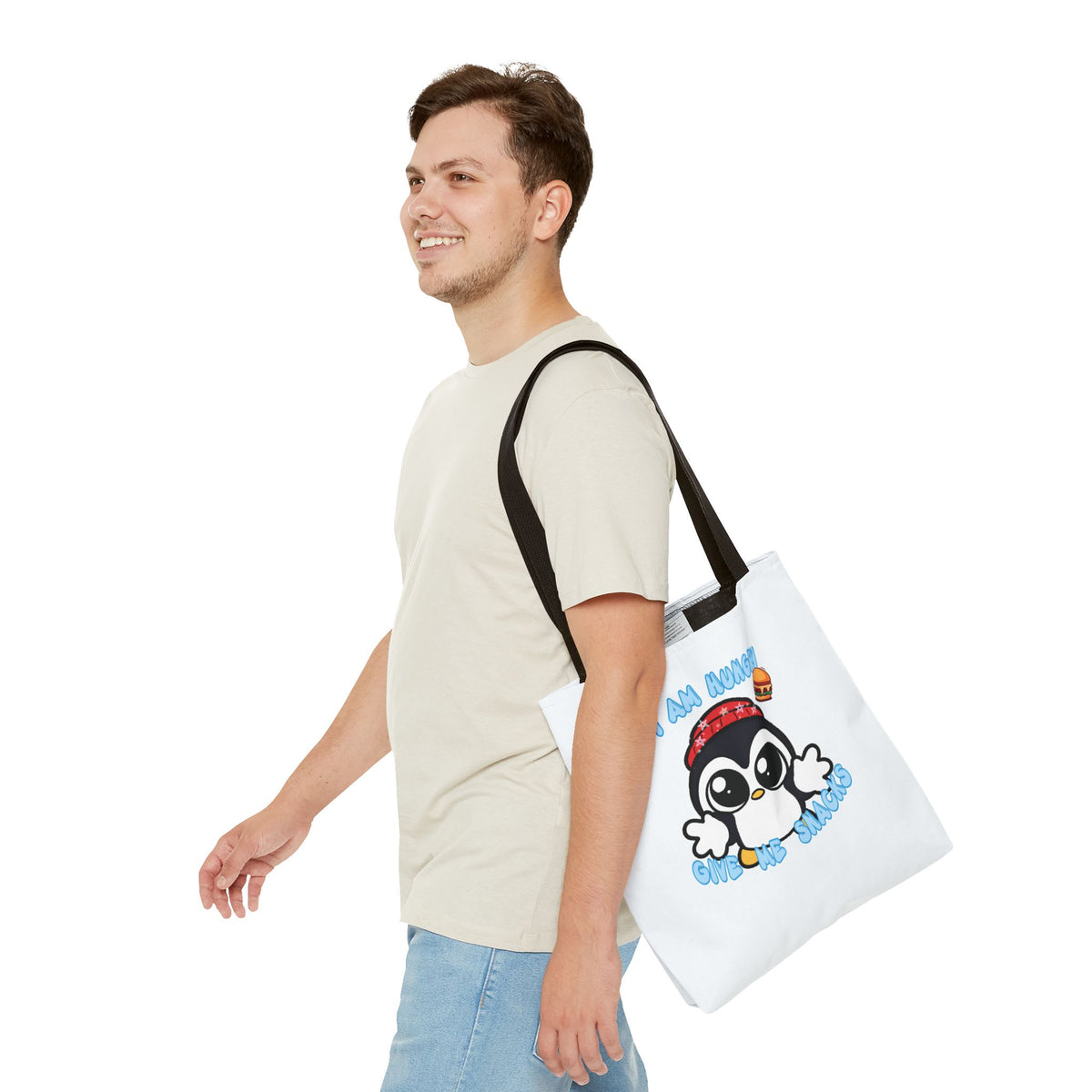 Give Me Snacks Tote Bag - White