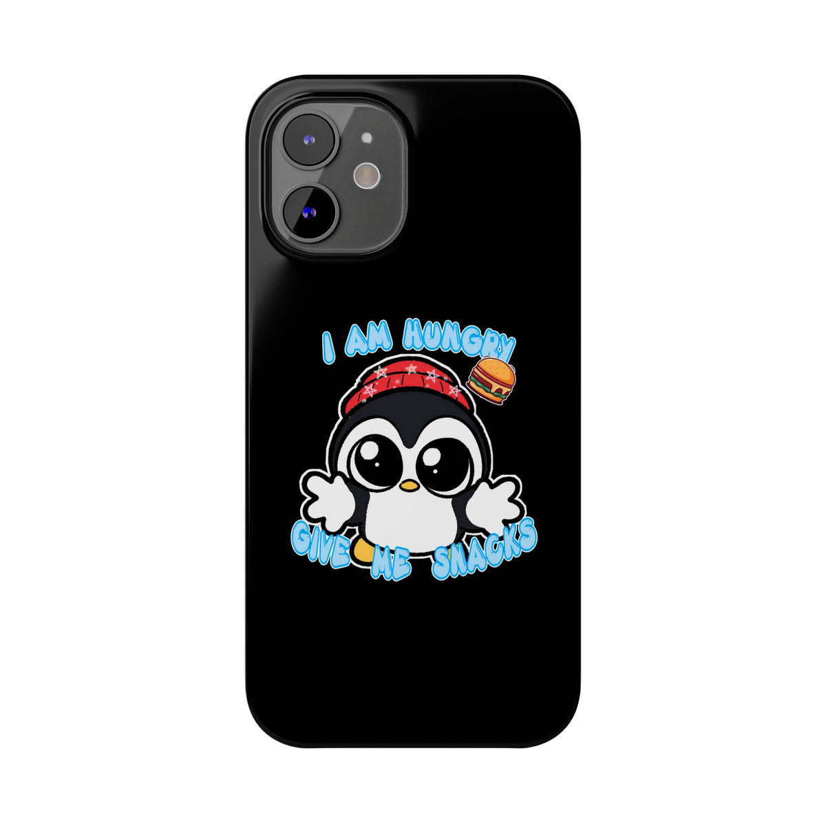 Give Me Snacks Phone Case Black