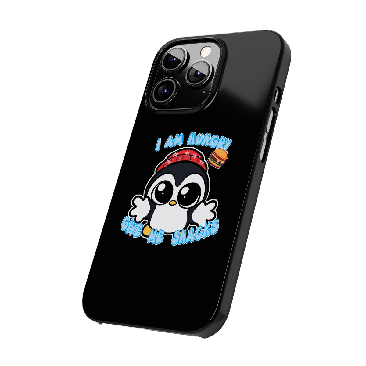 Give Me Snacks Phone Case Black
