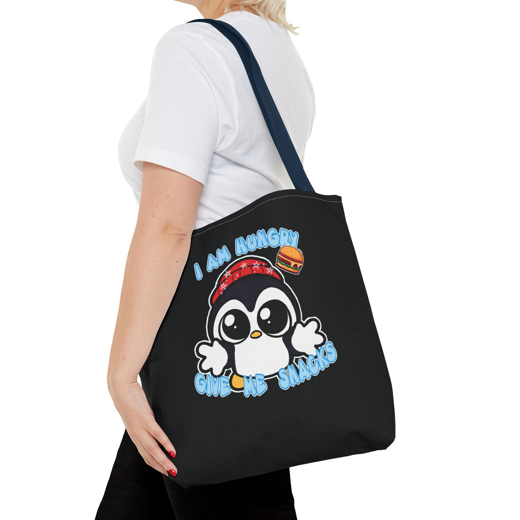 Give Me Snacks Tote Bag - Black