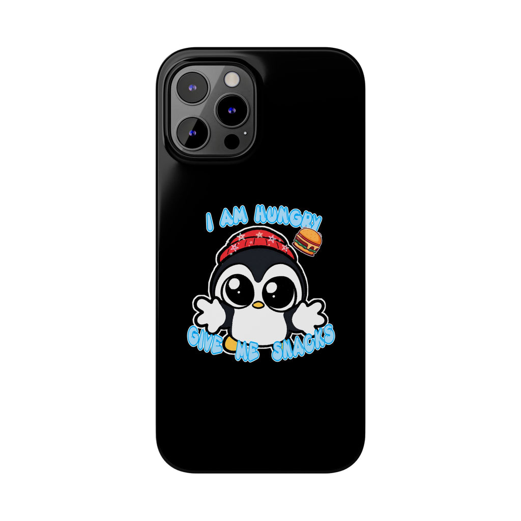Give Me Snacks Phone Case Black