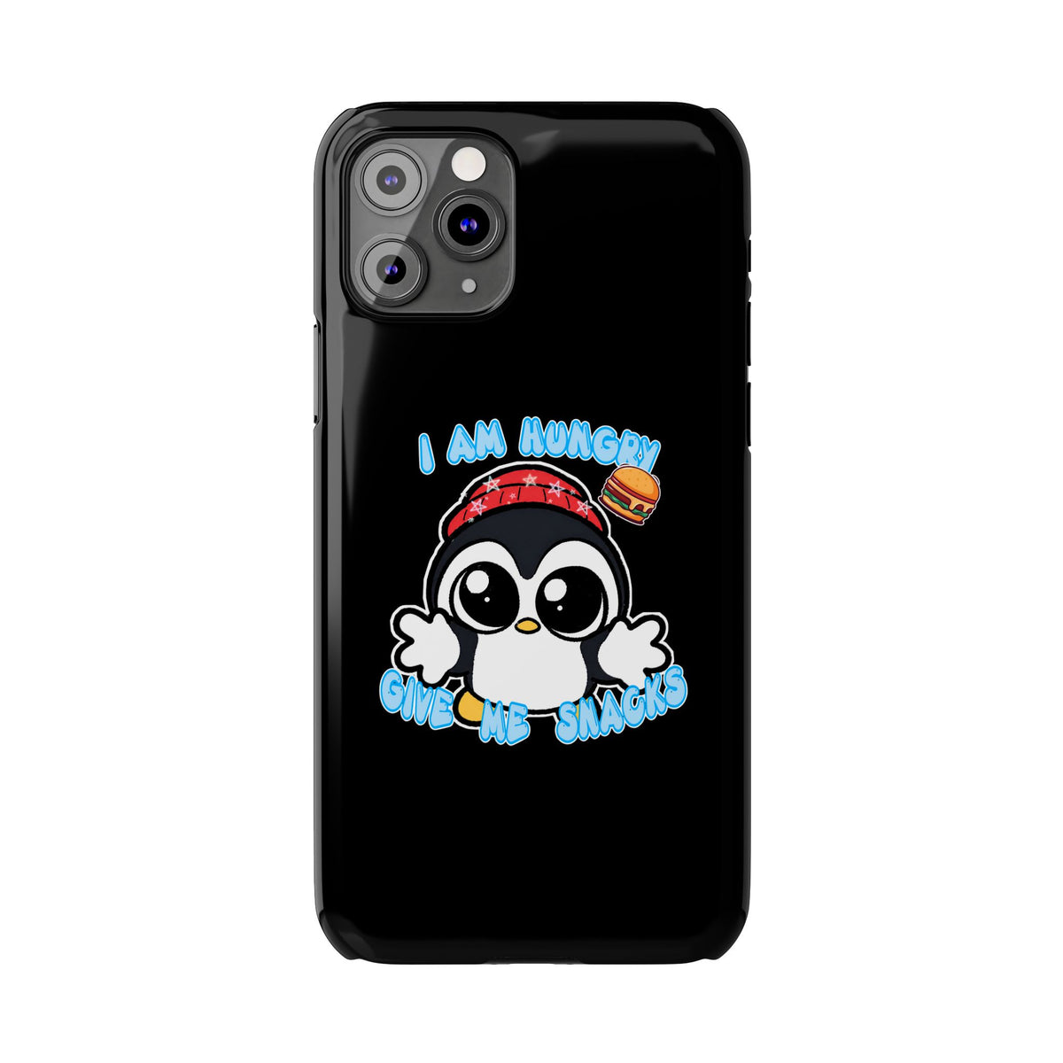 Give Me Snacks Phone Case Black