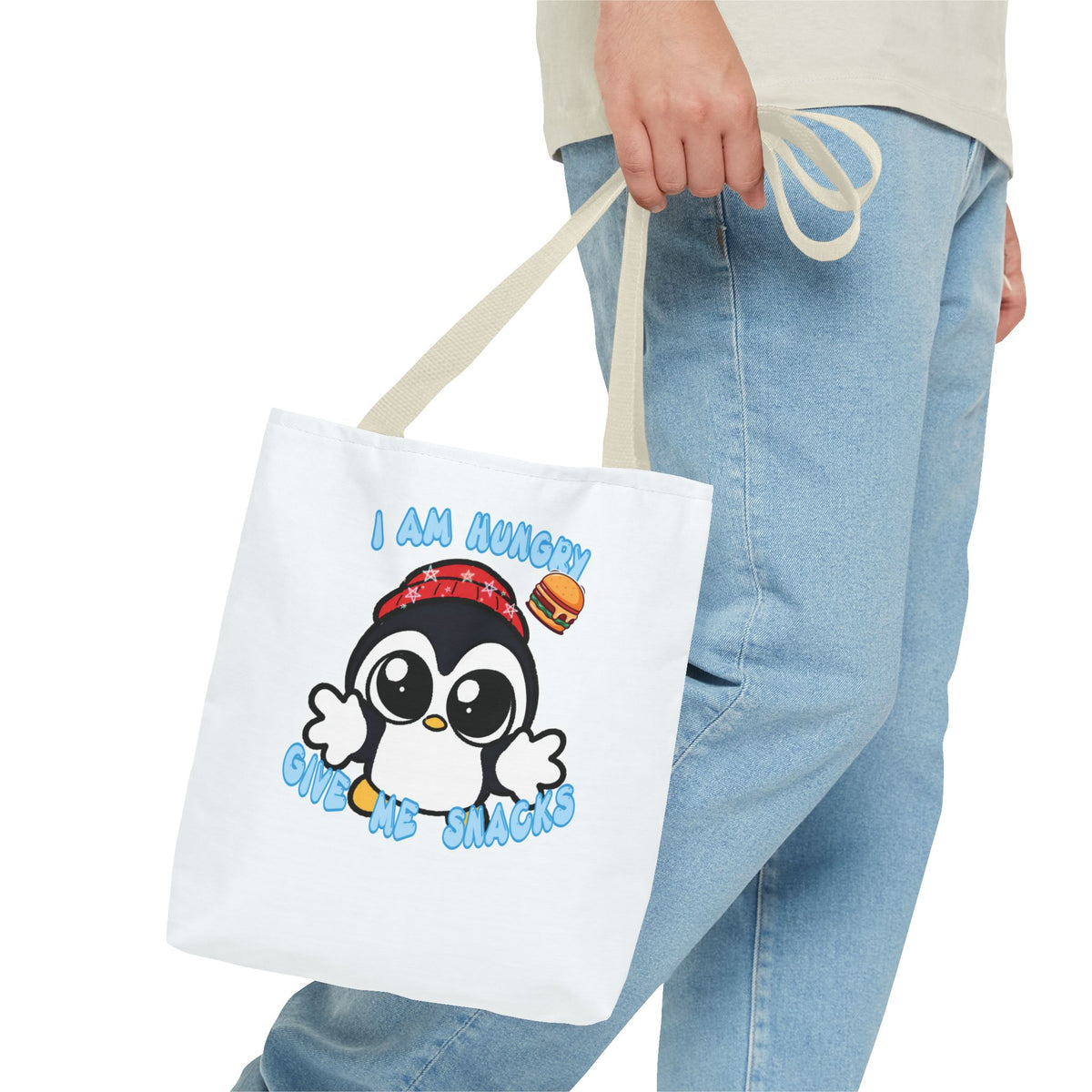 Give Me Snacks Tote Bag - White