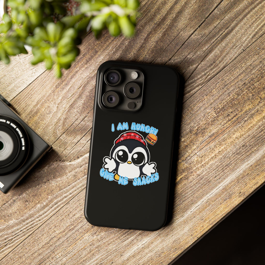 Give Me Snacks Phone Case Black