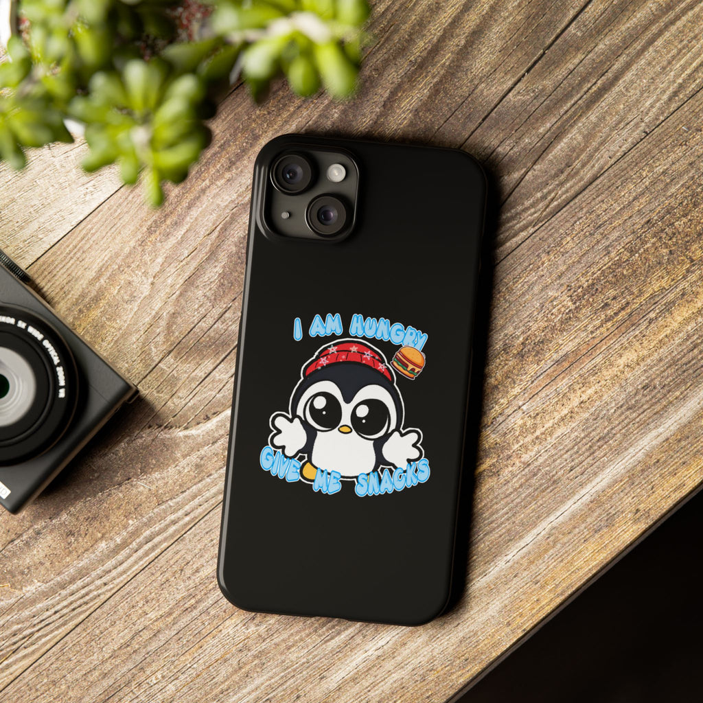 Give Me Snacks Phone Case Black