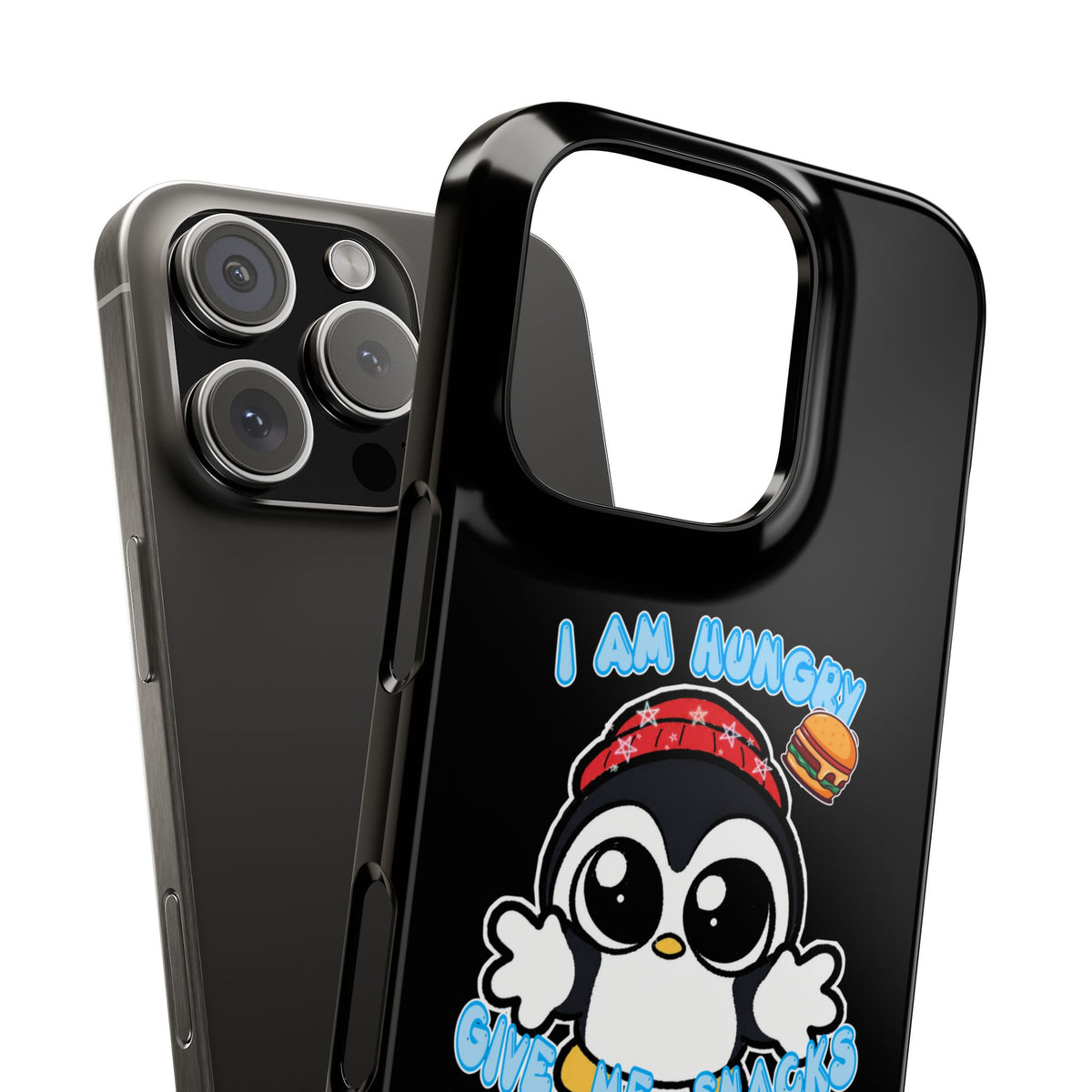 Give Me Snacks Phone Case Black