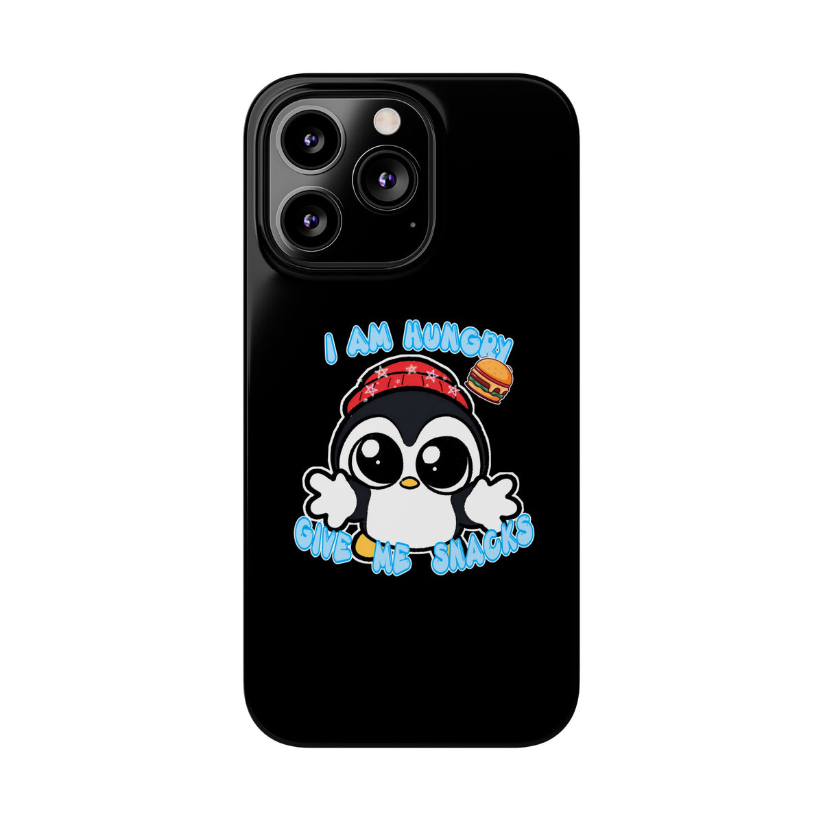 Give Me Snacks Phone Case Black
