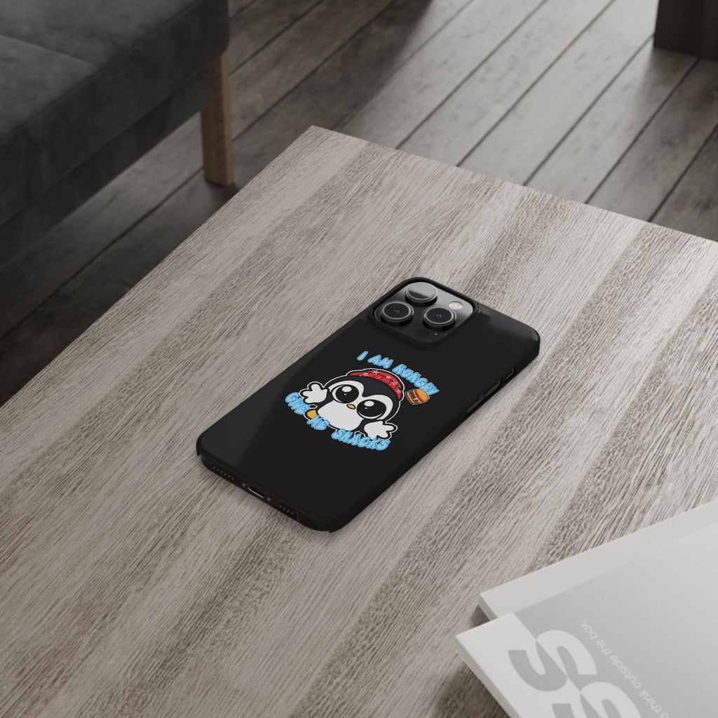 Give Me Snacks Phone Case Black
