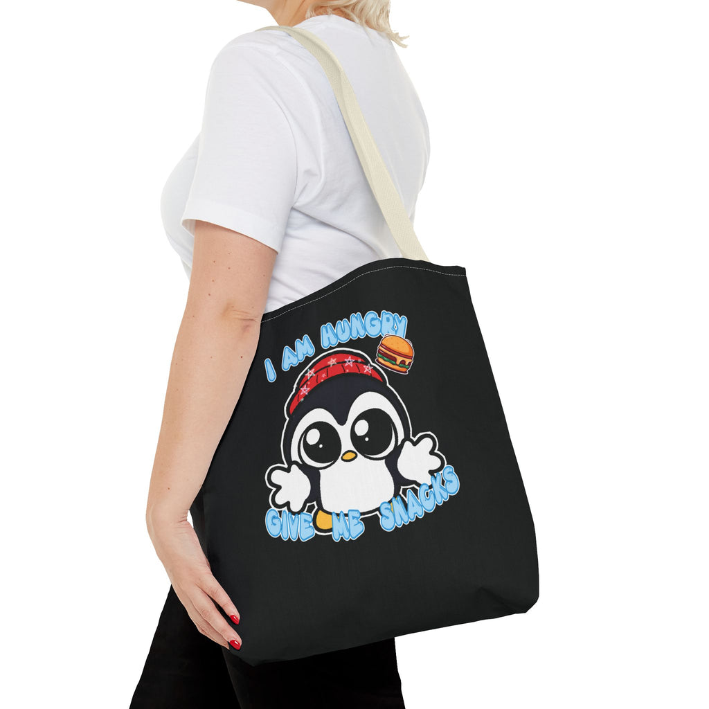 Give Me Snacks Tote Bag - Black