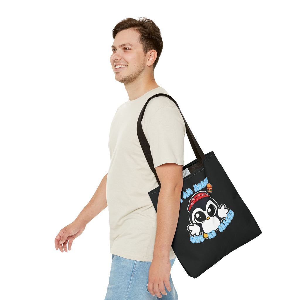 Give Me Snacks Tote Bag - Black