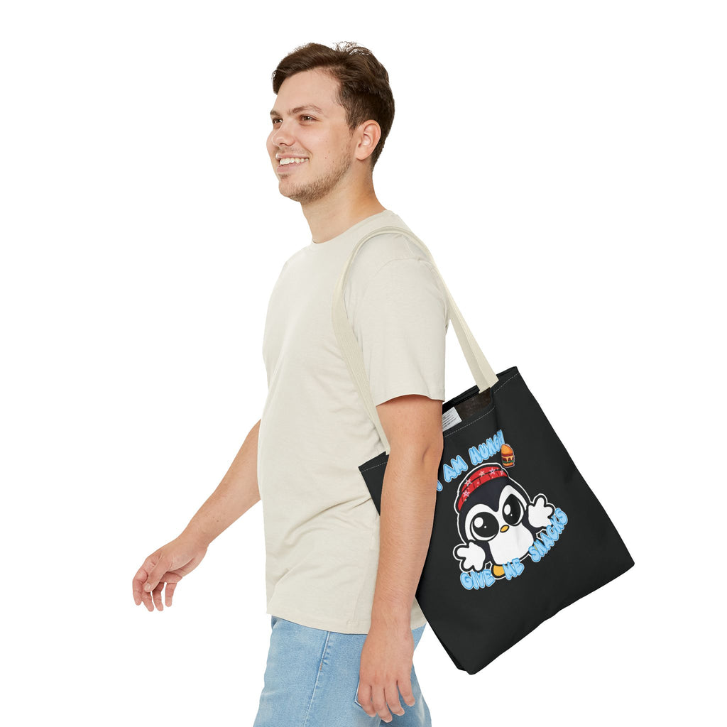 Give Me Snacks Tote Bag - Black
