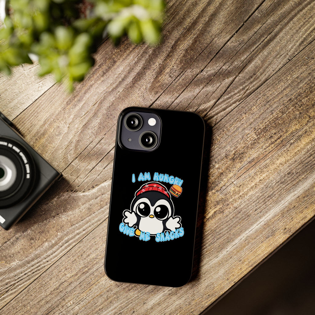 Give Me Snacks Phone Case Black