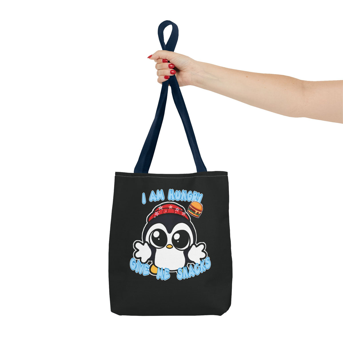 Give Me Snacks Tote Bag - Black