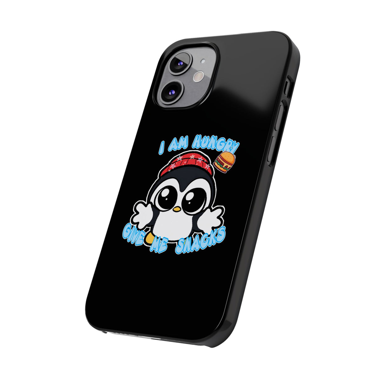 Give Me Snacks Phone Case Black