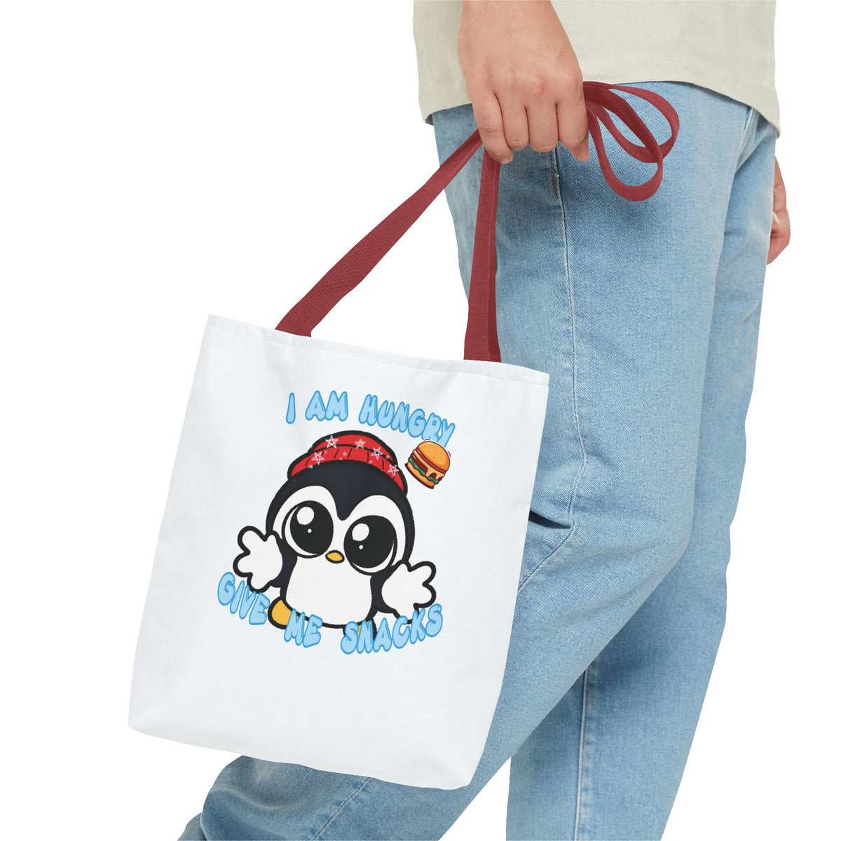 Give Me Snacks Tote Bag - White