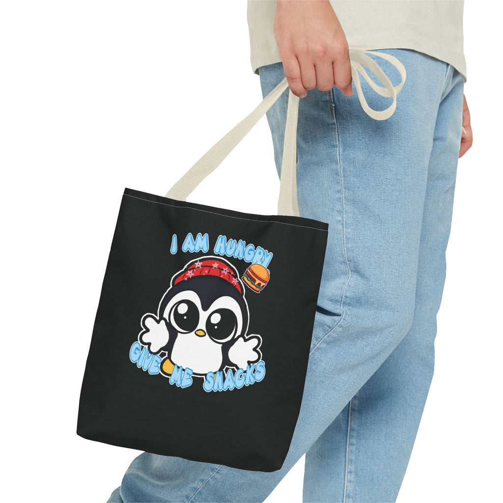 Give Me Snacks Tote Bag - Black