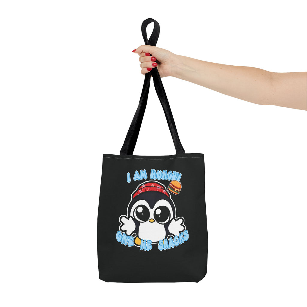 Give Me Snacks Tote Bag - Black