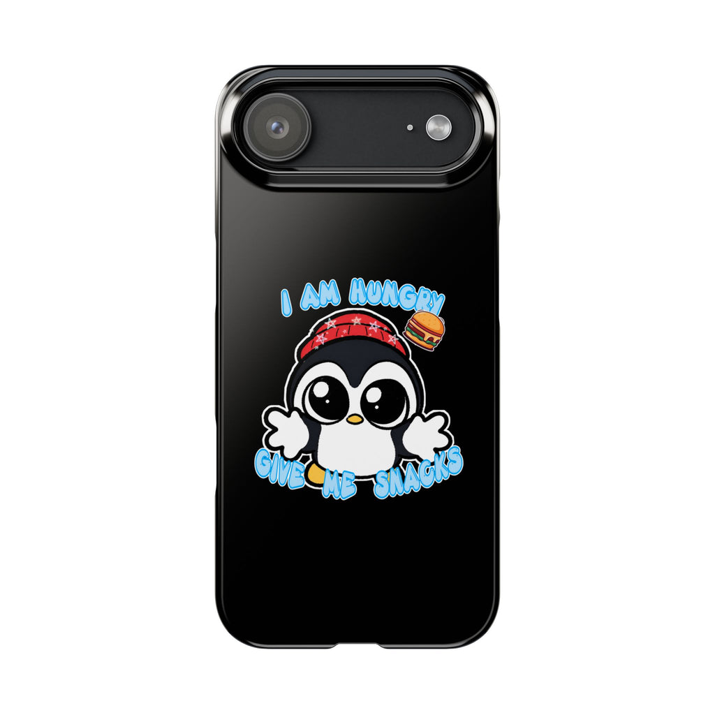 Give Me Snacks Phone Case Black