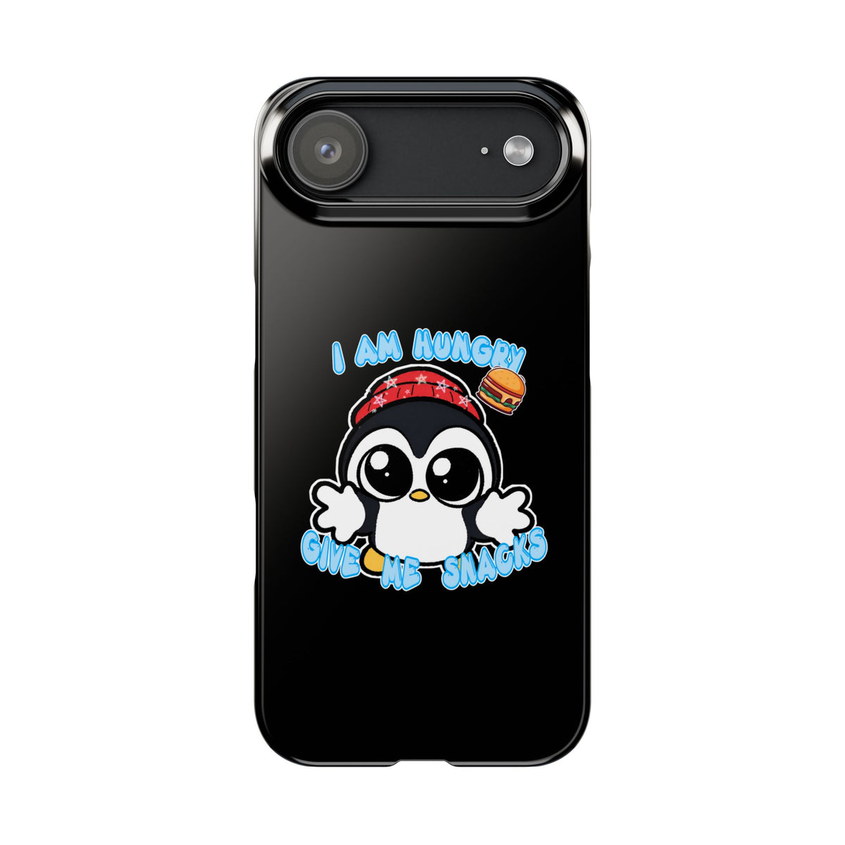 Give Me Snacks Phone Case Black