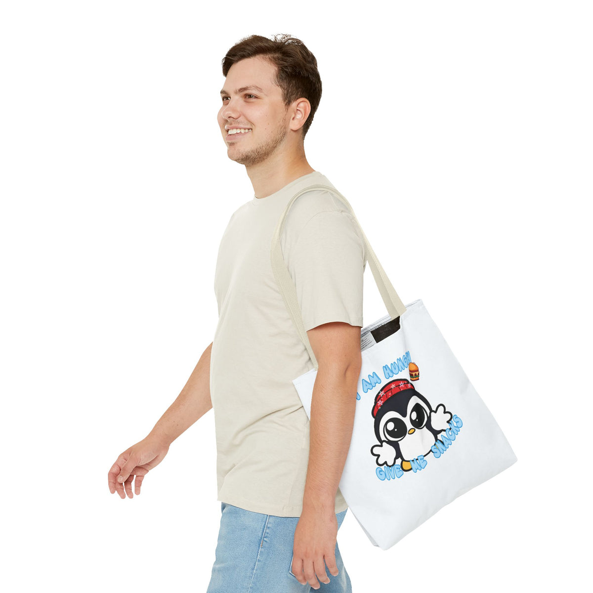 Give Me Snacks Tote Bag - White