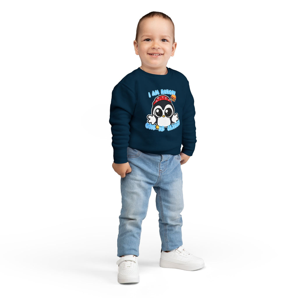 Kids Penguin Sweatshirt "I Am Hungry - Give Me Snacks" – Cute Toddler Pullover