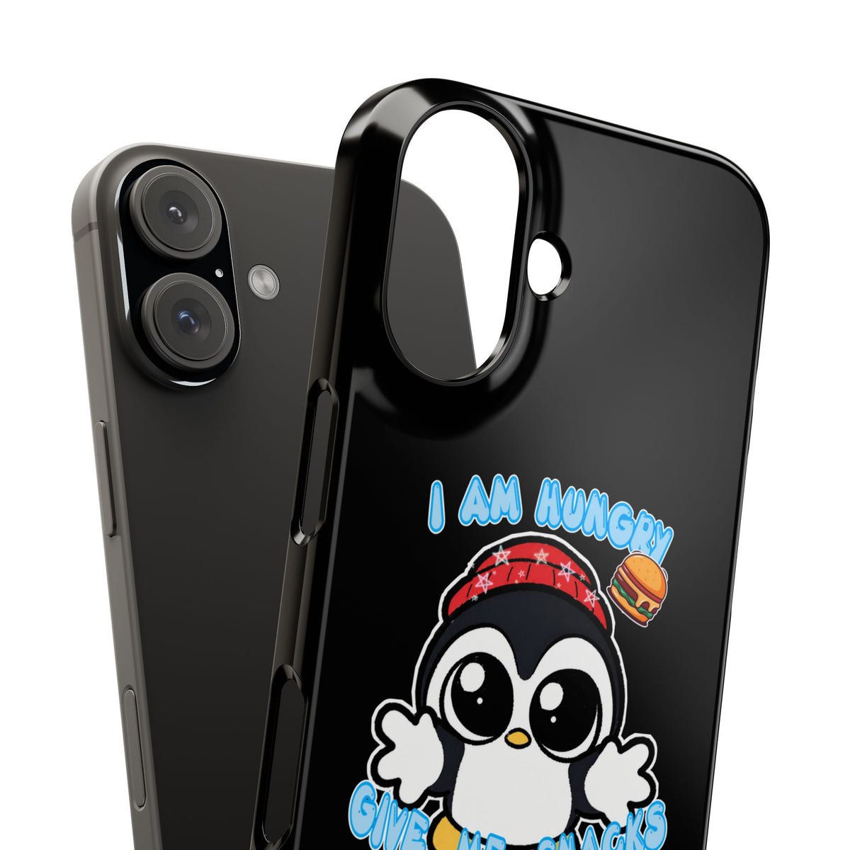 Give Me Snacks Phone Case Black