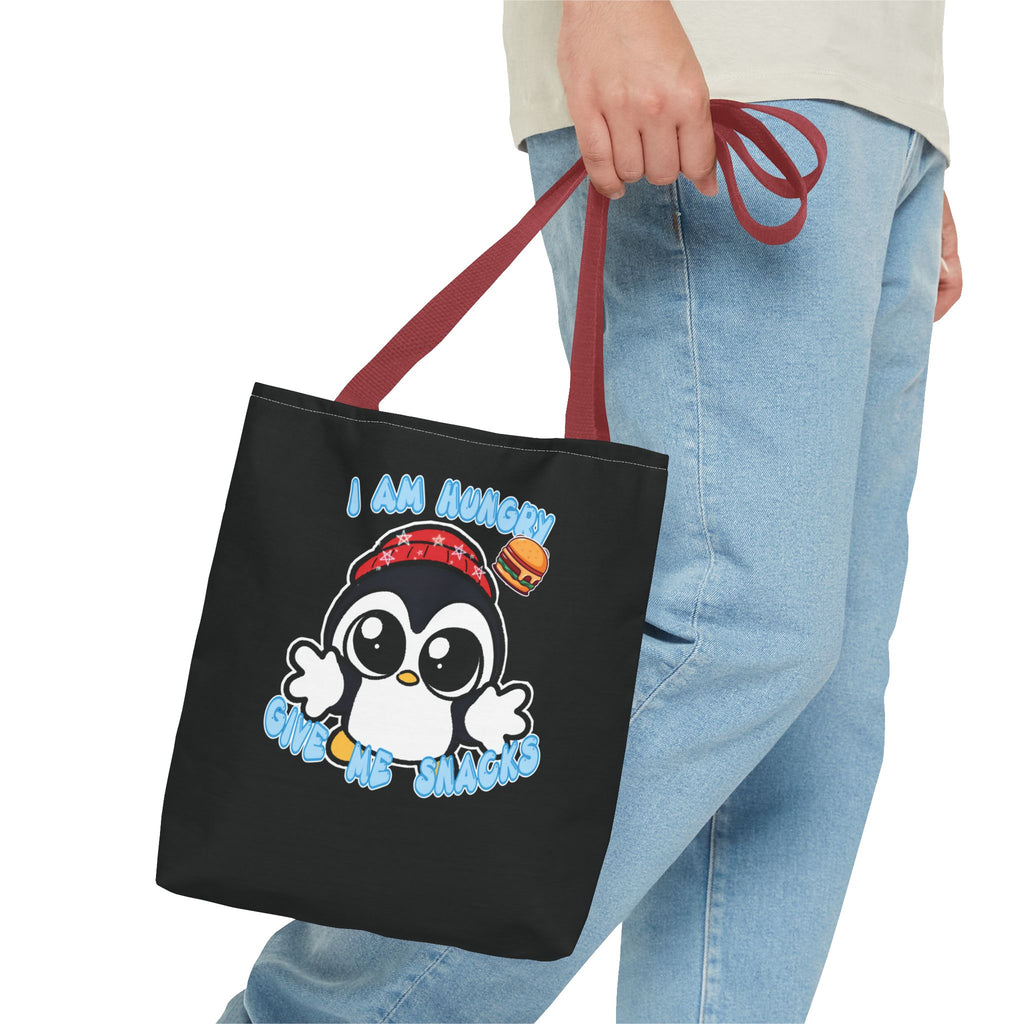 Give Me Snacks Tote Bag - Black