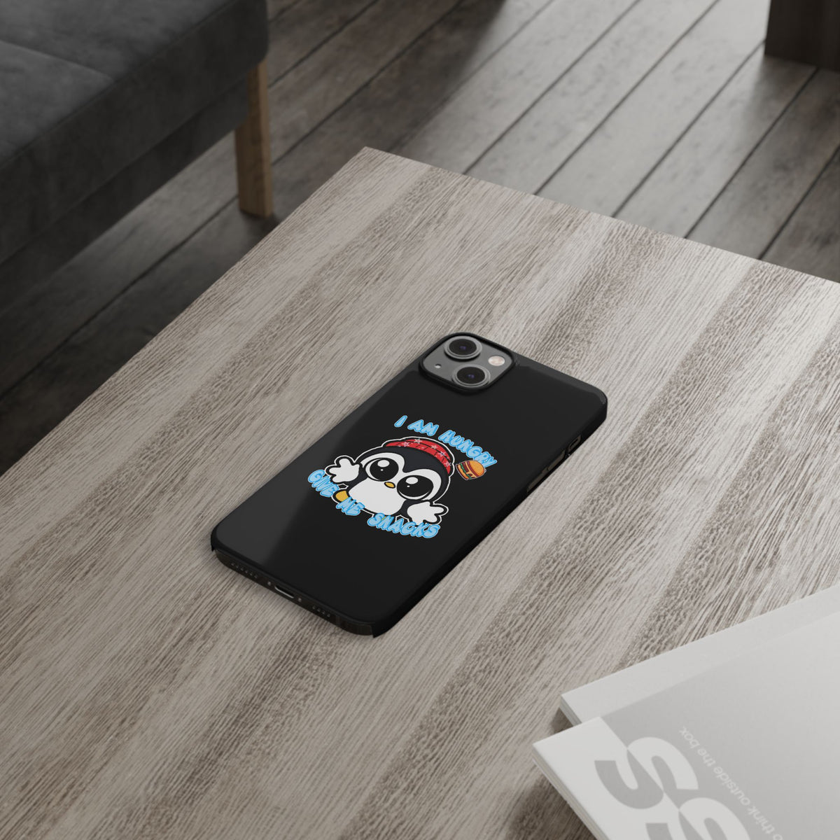 Give Me Snacks Phone Case Black