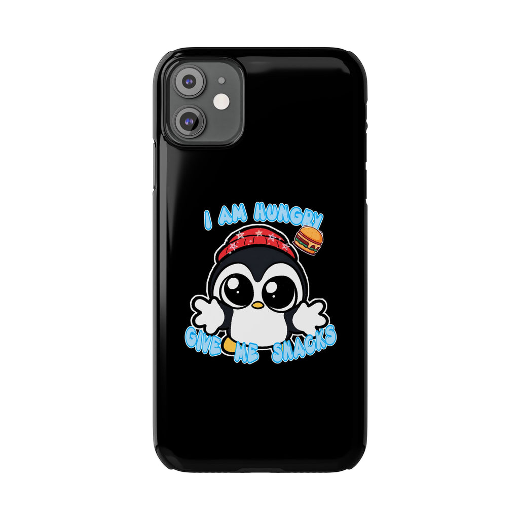 Give Me Snacks Phone Case Black