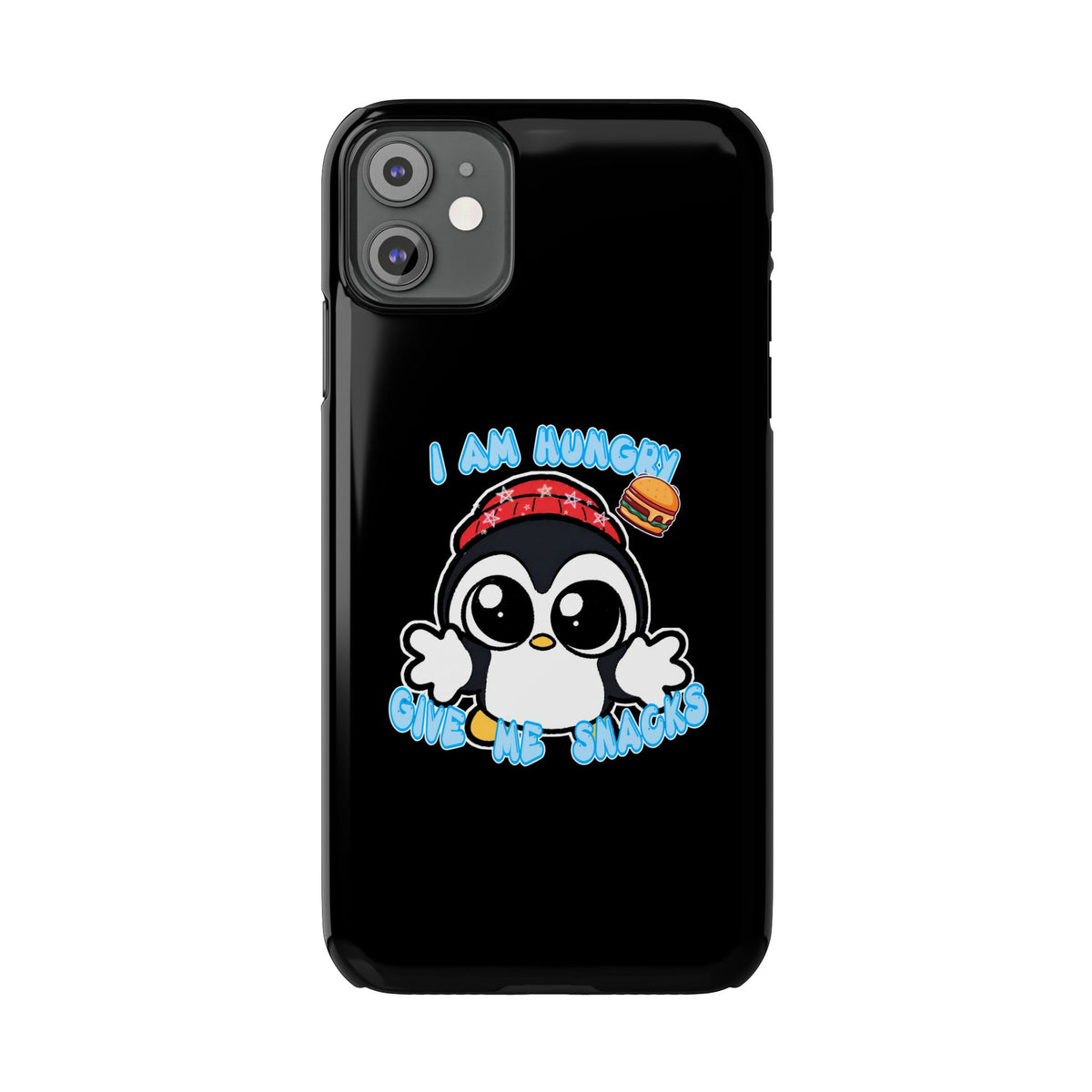 Give Me Snacks Phone Case Black