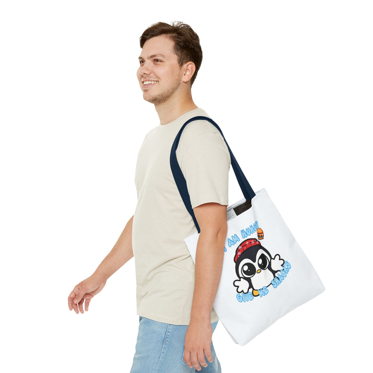 Give Me Snacks Tote Bag - White