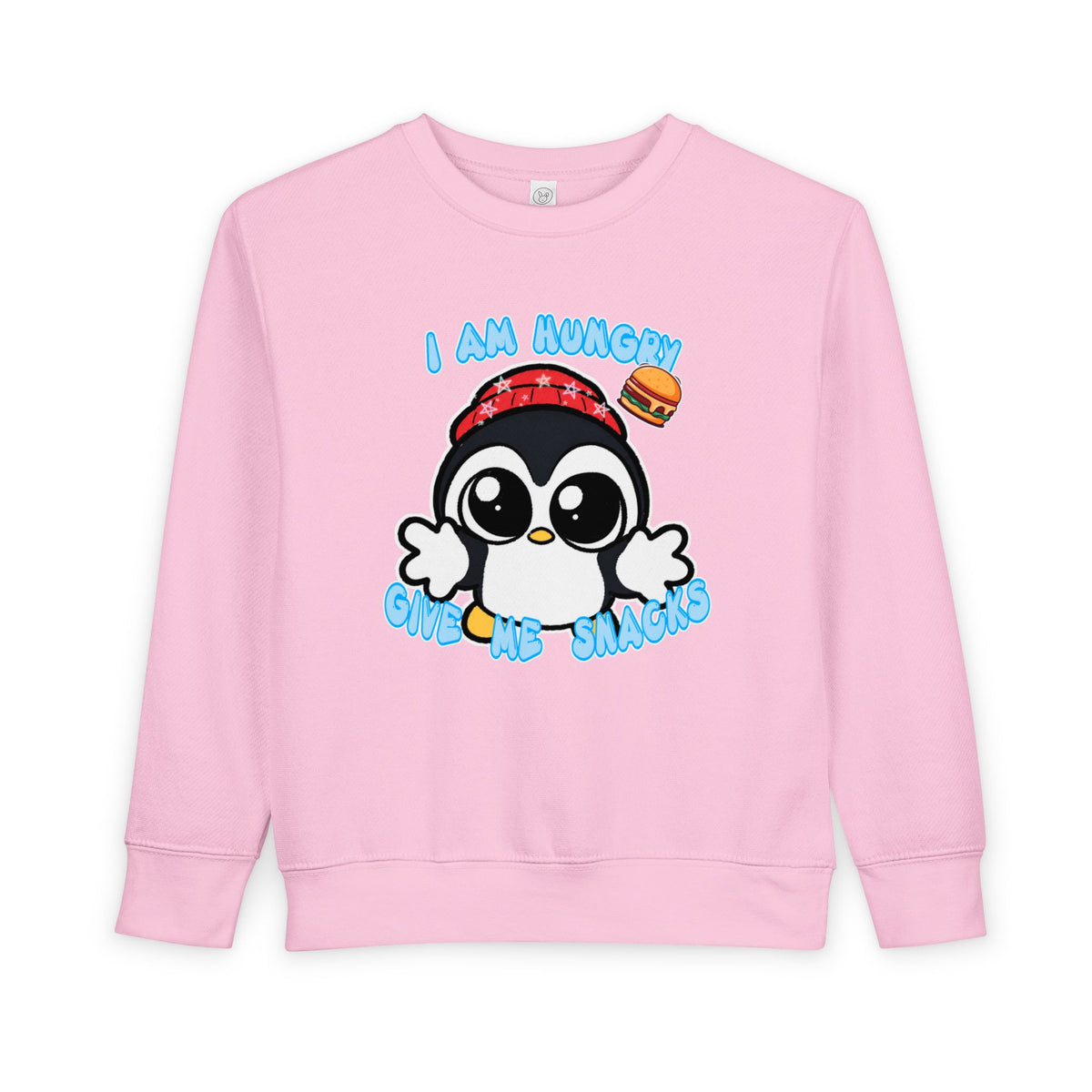 Kids Penguin Sweatshirt "I Am Hungry - Give Me Snacks" – Cute Toddler Pullover