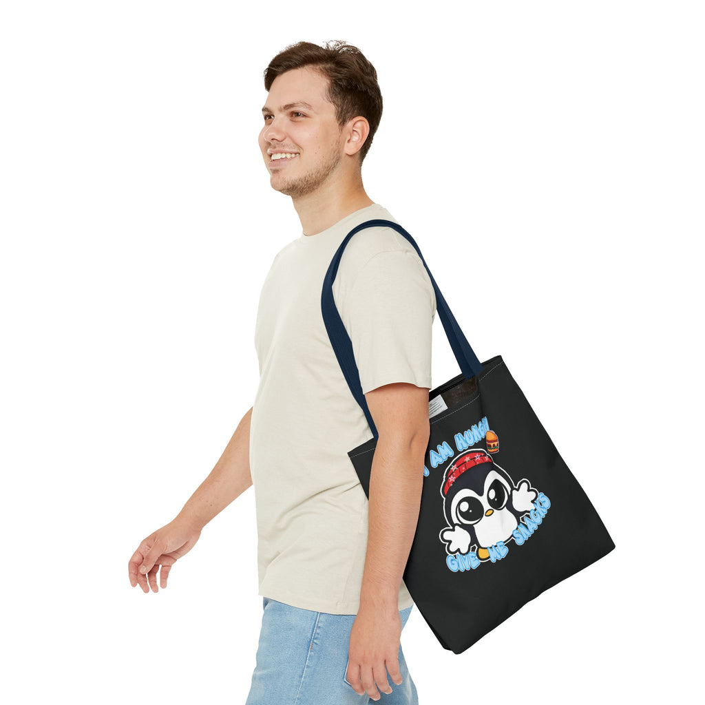 Give Me Snacks Tote Bag - Black