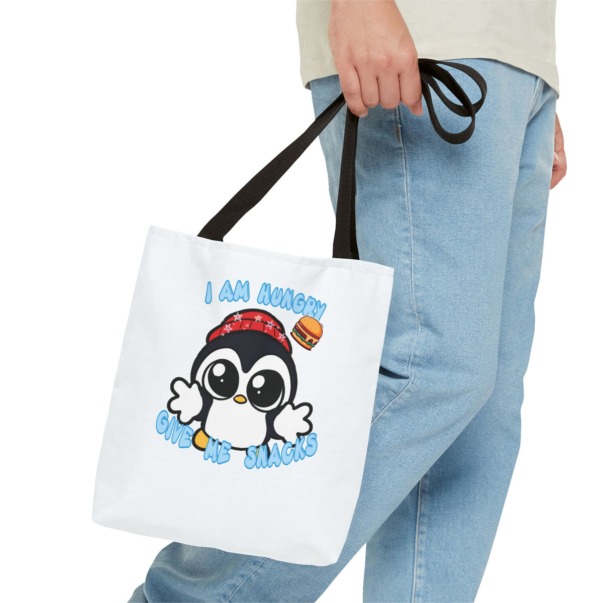 Give Me Snacks Tote Bag - White