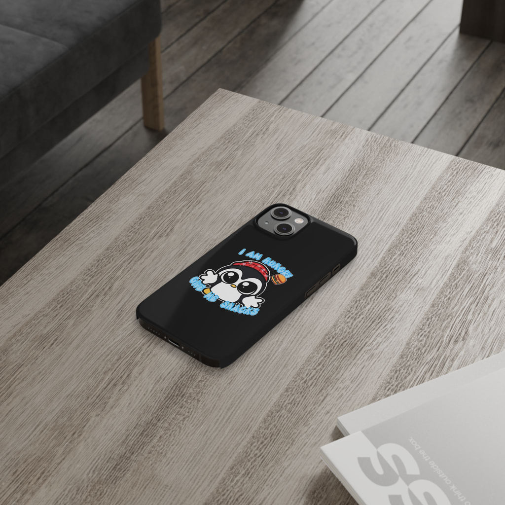 Give Me Snacks Phone Case Black