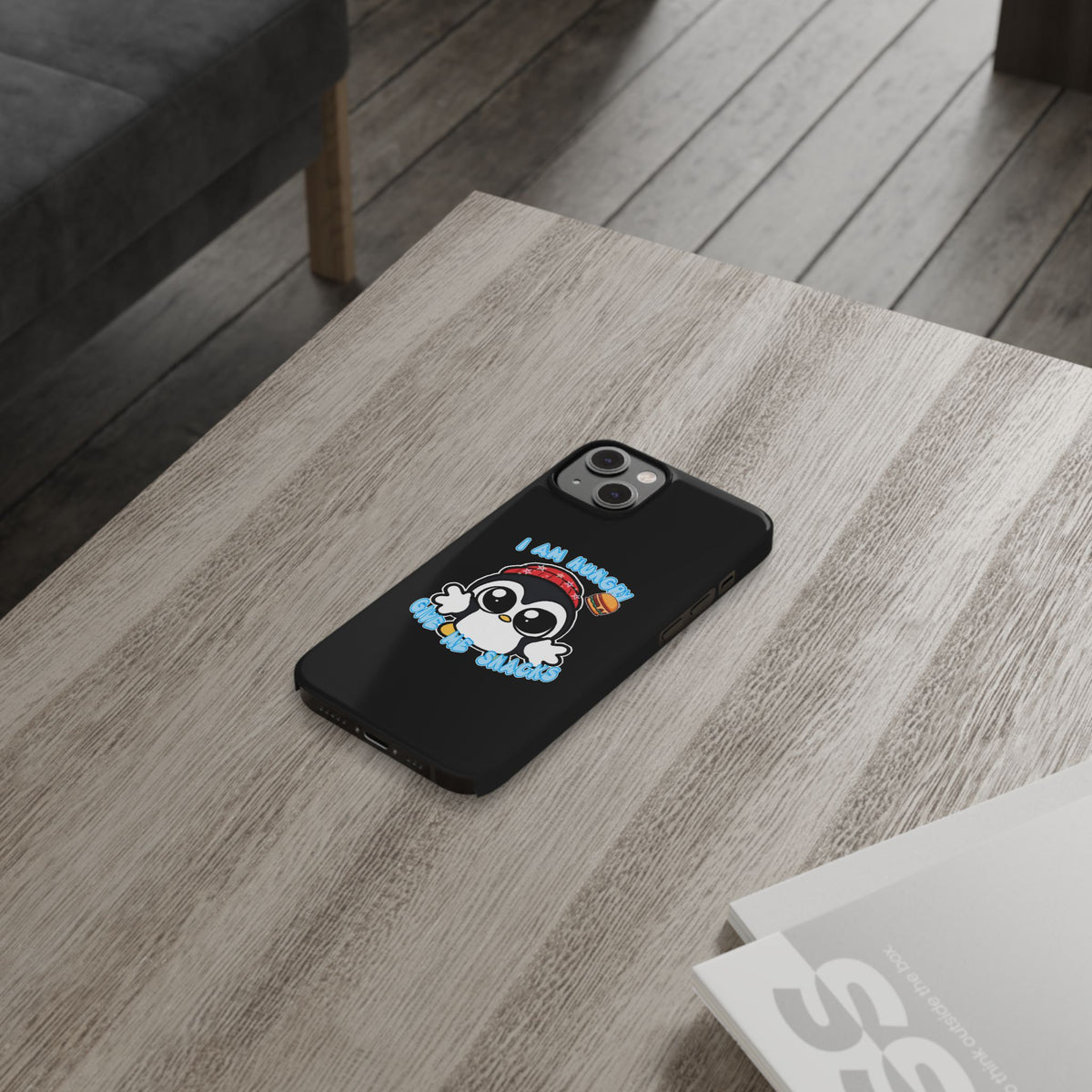Give Me Snacks Phone Case Black
