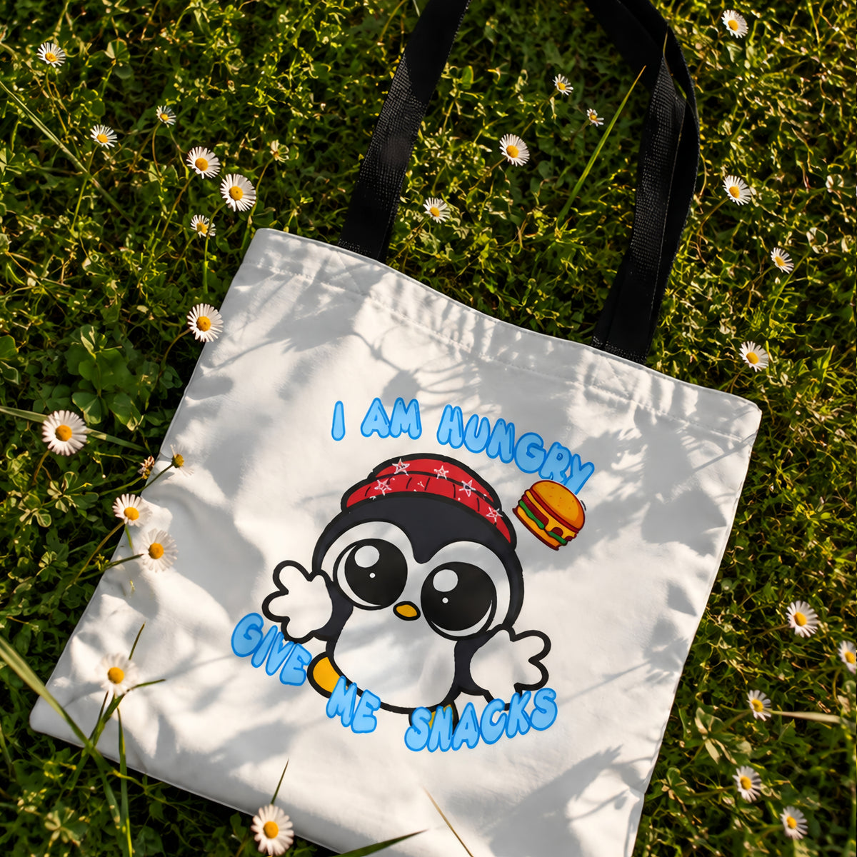 Give Me Snacks Tote Bag - White